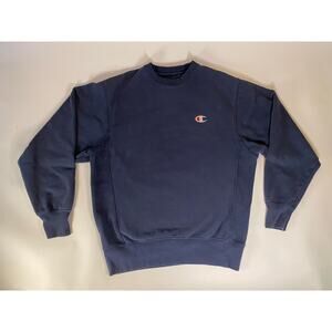 Navy Blue champion crewneck sweatshirt